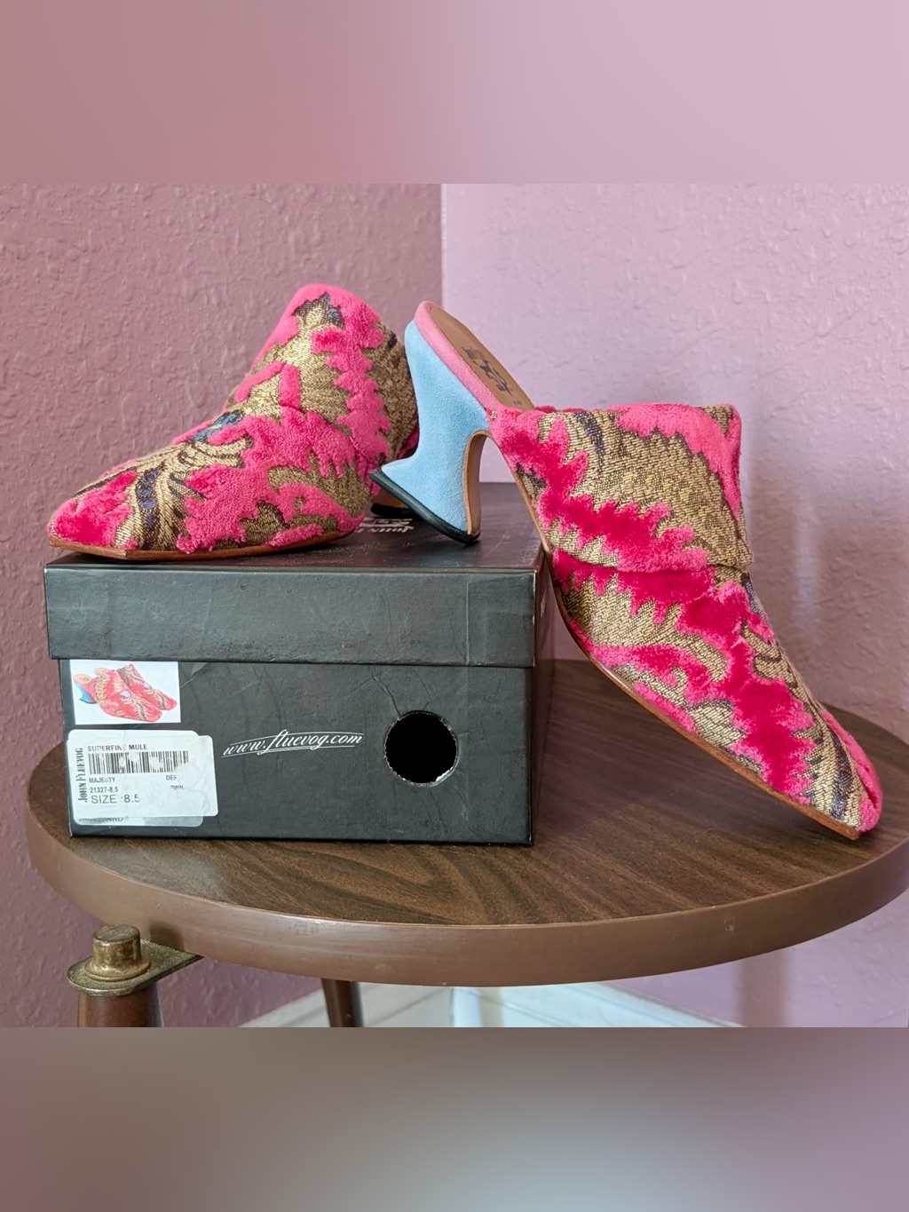 John Fluevog Super Fine Majesty Mules! Size 8.5